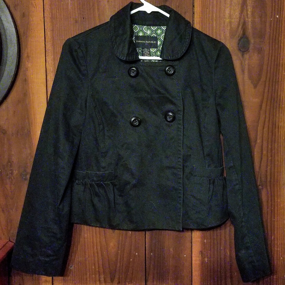 Banana Republic Black Blazer With Green Liningbnb